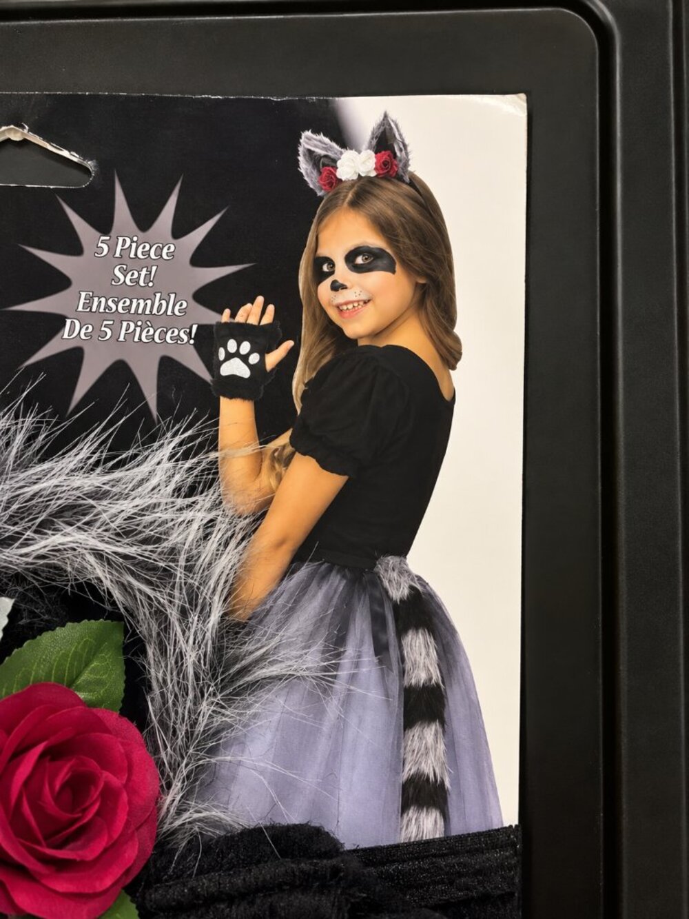Fun World Forest Raccoon Girls Tutu Halloween Costume Kit One Size Up to 8